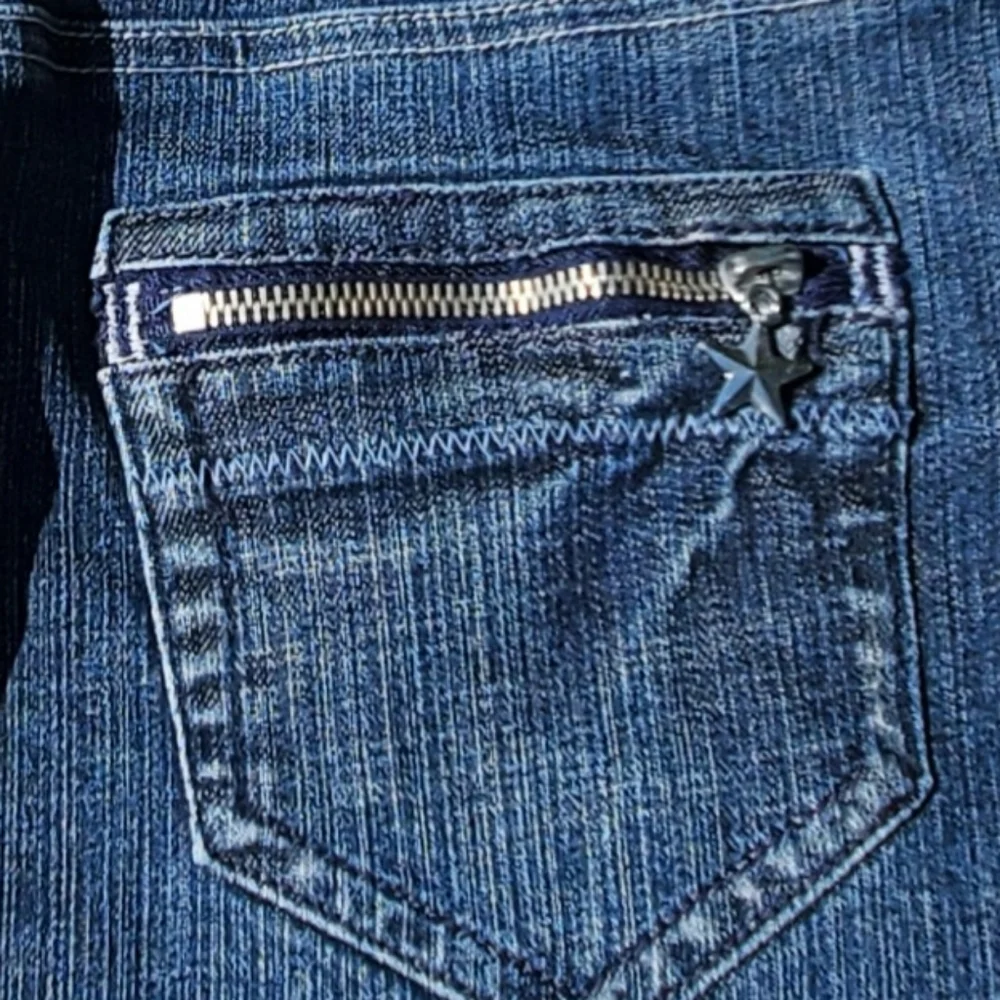 Star Zippered DENIMN Mini Skirt size Large Y2K Fashion - Picture 8 of 8